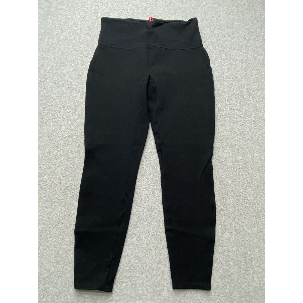 Spanx Leggings Womens Medium Black Skinny Straight Leg High Rise Slimming Pants - Picture 1 of 14